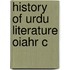 History Of Urdu Literature Oiahr C