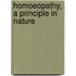 Homoeopathy, A Principle In Nature