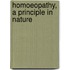 Homoeopathy, A Principle In Nature