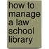 How To Manage A Law School Library
