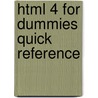 Html 4 For Dummies Quick Reference door Deborah S. Ray