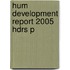 Hum Development Report 2005 Hdrs P