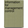 Information For Management Control by Unknown