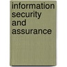 Information Security And Assurance door Onbekend