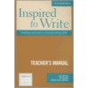 Inspired To Write Teacher's Manual by Jean Withrow