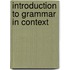 Introduction To Grammar In Context