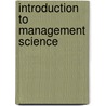Introduction To Management Science by Unknown