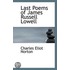 Last Poems Of James Russell Lowell