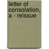 Letter of Consolation, a - Reissue door Henri Nouwen