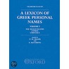 Lexic Greek Pers Names V1 Lgpn:c C door P.M. Fraser