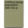Malthus:essay Population Owc:ncs P door Thomas Robert Malthus