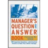 Manager's Question And Answer Book door Florence M. Stone