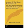Memoirs Of The House Of Commons V2 by William Charles Townsend