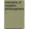 Memoirs of Modern Philosophers ... by Elizabeth Hamilton