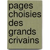 Pages Choisies Des Grands Crivains by Jules Michellet