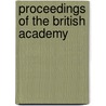 Proceedings of the British Academy door British Academy