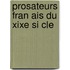 Prosateurs Fran Ais Du Xixe Si Cle