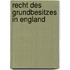 Recht Des Grundbesitzes in England