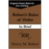 Robert's Rules of Order (in Brief)