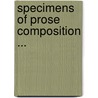 Specimens of Prose Composition ... door Frank Wilson Cheney Hersey