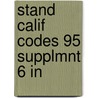 Stand Calif Codes 95 Supplmnt 6 In door Onbekend