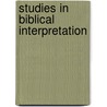Studies In Biblical Interpretation door Nahum M. Sarna