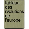 Tableau Des Rvolutions de L'Europe door Frdric Schoell