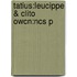 Tatius:leucippe & Clito Owcn:ncs P