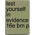Test Yourself In Evidence 16e Bm P