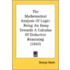 The Mathematical Analysis Of Logic