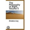 The Philosophy Of Right, Volume Ii door Diodato Lioy