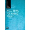 Well-being For Public Policy Pps C door Richard Lucas