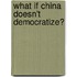 What If China Doesn't Democratize?