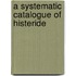 A Systematic Catalogue Of Histeride