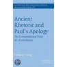 Ancient Rhetoric And Paul's Apology door Fredrick J. Long