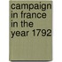 Campaign in France in the Year 1792
