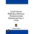 Caroli Linnaei Bibliotheca Botanica