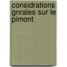 Considrations Gnrales Sur Le Pimont door F. C. D'Utassy
