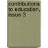 Contributions to Education, Issue 3