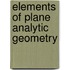 Elements of Plane Analytic Geometry