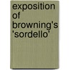 Exposition of Browning's 'Sordello' door David Duff