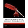 Extracts From Manual For Army Cooks by Dept United States.