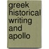 Greek Historical Writing and Apollo
