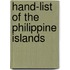 Hand-List of the Philippine Islands