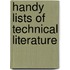 Handy Lists Of Technical Literature