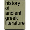History of Ancient Greek Literature door Gilbert Murray