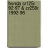 Honda Cr125r 92-97 & Cr250r 1992-96