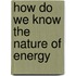 How Do We Know the Nature of Energy