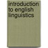 Introduction to English Linguistics
