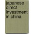 Japanese Direct Investment In China